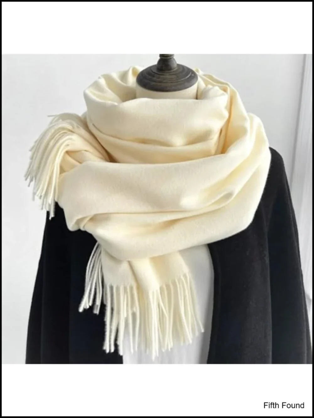 Oversized Blanket Scarf Acrylic Viscose Tassel Winter Wrap Shawl